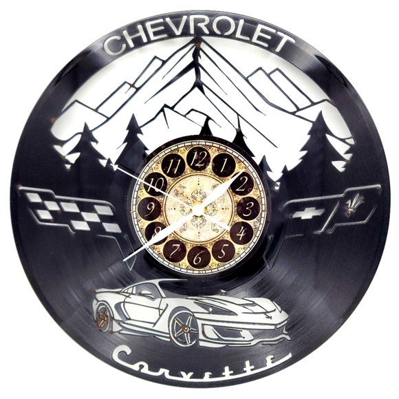 C8 CHEVROLET CORVETTE vinyl record clock - Picture 1 of 2